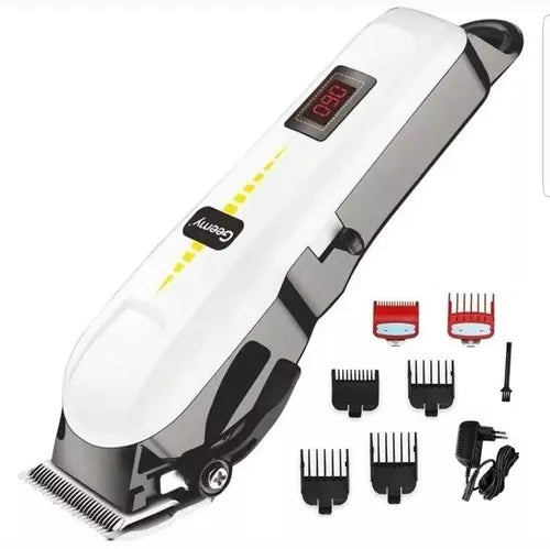 Geemy GM-6008 Professional Rechargeable Cordless Hair Clipper & Shaver - Precision LED Display, Long-Lasting Battery