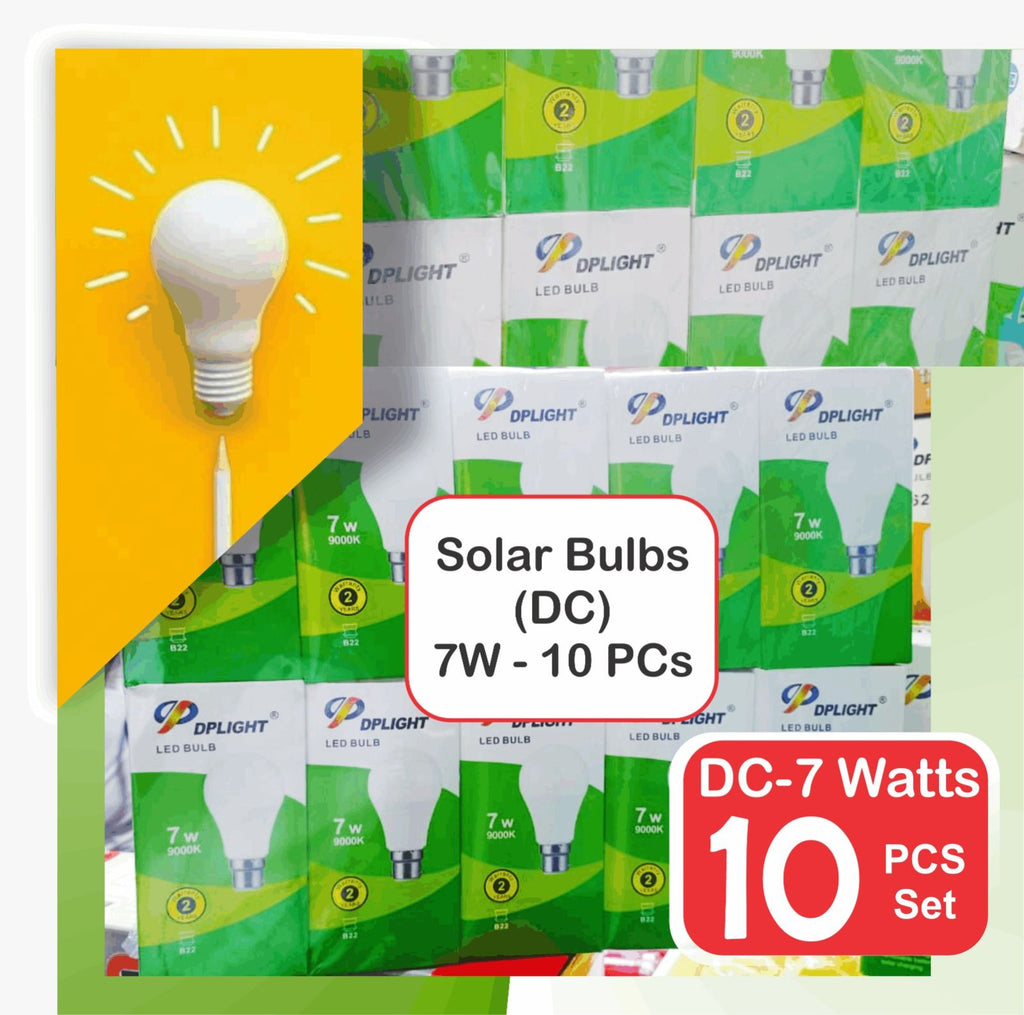 10 PC Set LED Solar / DC Energy Saver Bulb - PIN Type for Home and Resale