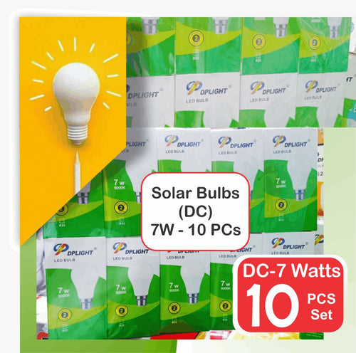 10 PC Set LED Solar / DC Energy Saver Bulb - PIN Type for Home and Resale