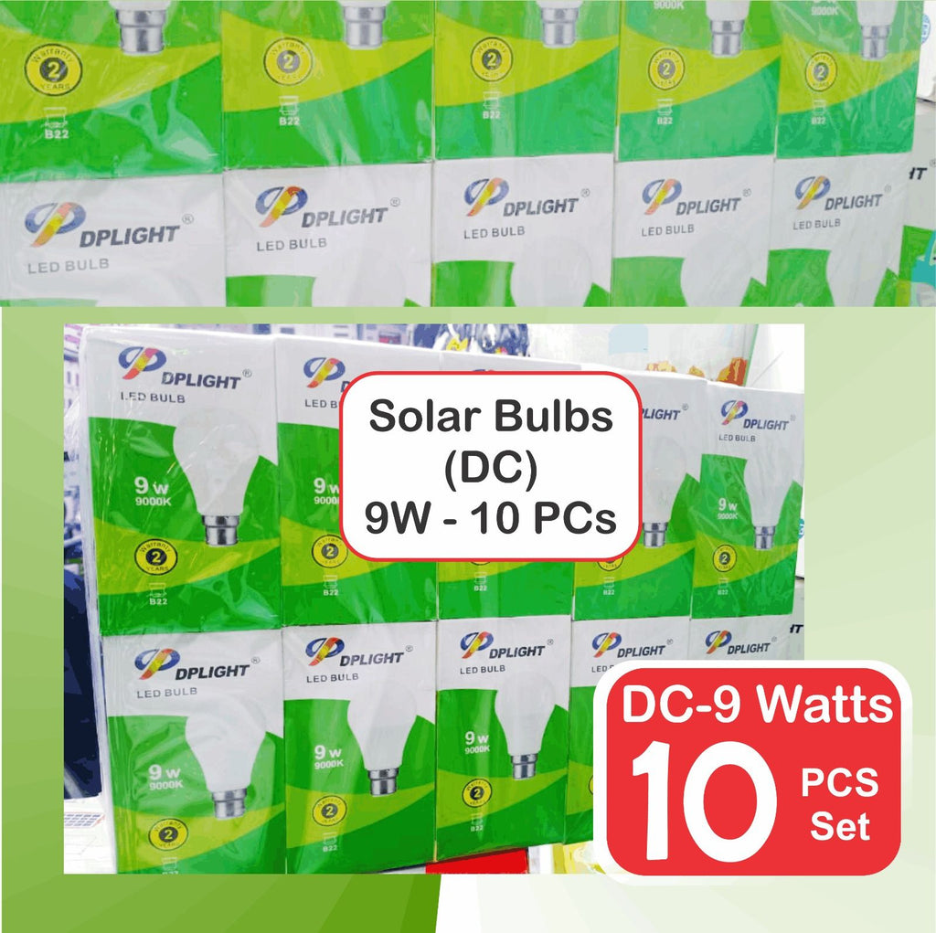 10 PC Set LED Solar / DC Energy Saver Bulb - PIN Type for Home and Resale