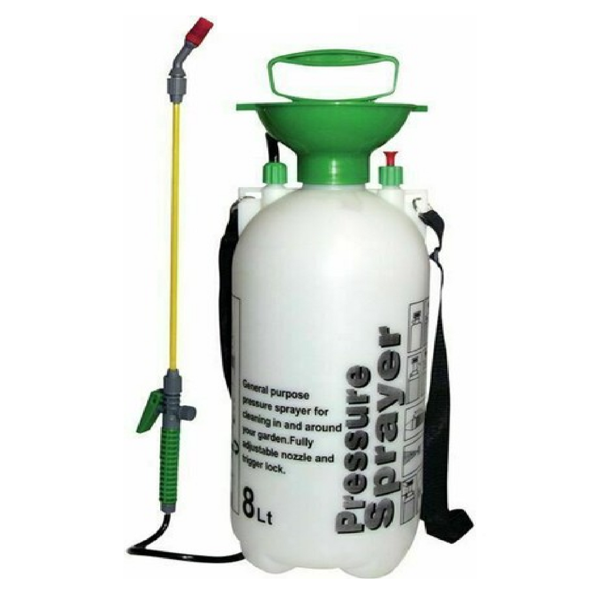 8 Ltrs Garden Pressure Sprayer – Portable Hand Pump Chemical Weed Spray Bottle