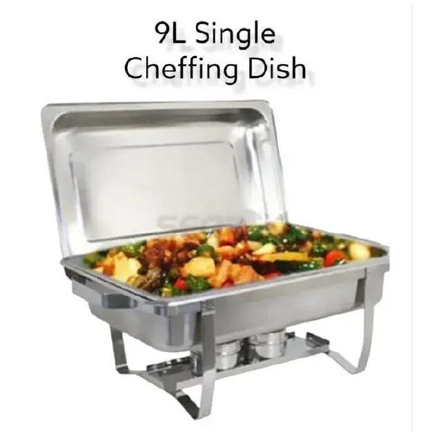 3PC Set - 9 Litres Durable Signature Heavy duty chaffing dishes  (Single + Double + Tripple Compartments)