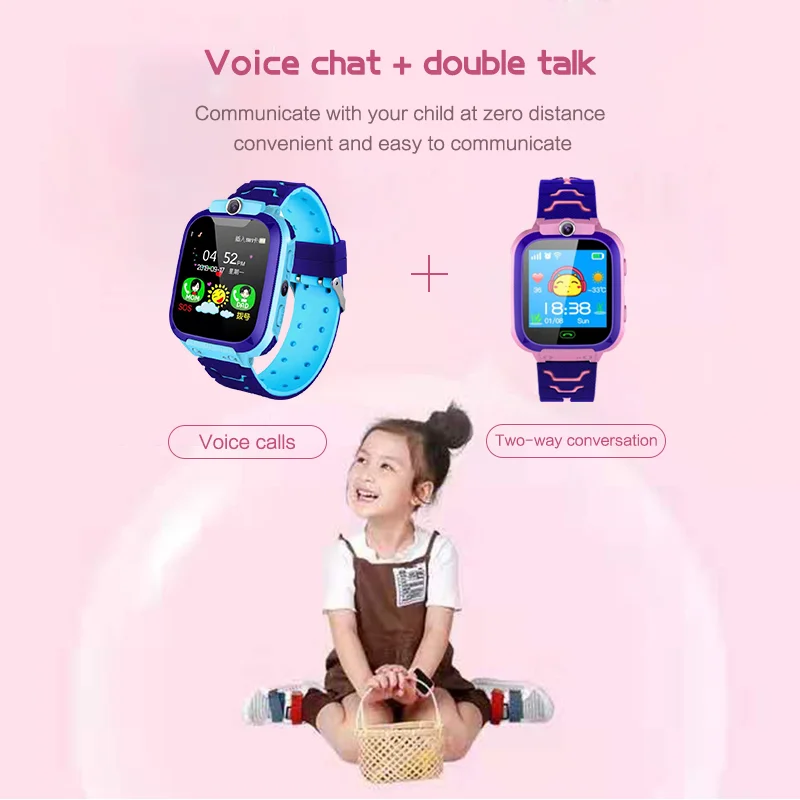 Q12 Kids Smartwatch Anti-lost 1.44 inch 380mAh Touchscreen SOS Waterproof Children's Smartwatch with SIM Card