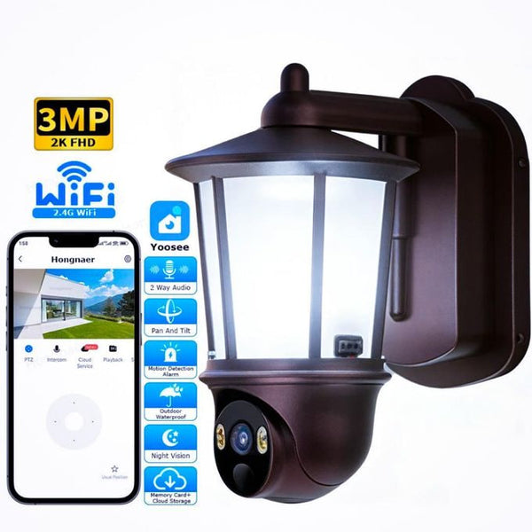 Smart Security Camera with AI Detection, 4MP, IP66 Waterproof, Color Night Vision, 360° Pan/Tilt Motion Detection
