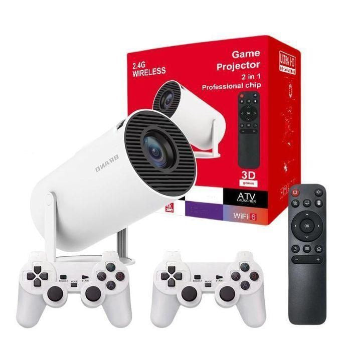 HY300 Game Projector Android 11 System With Wireless Gaming Controller UltraHD Home Theater