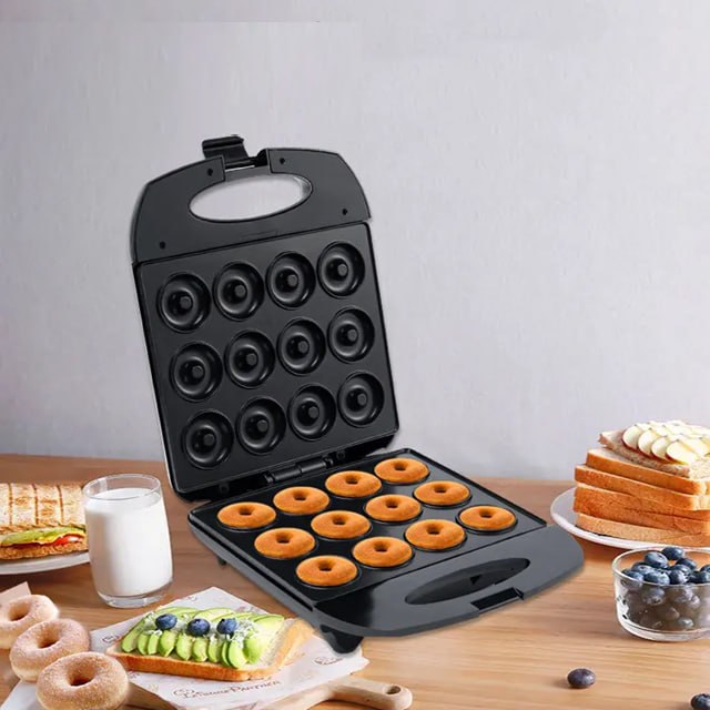 12 Hole Donut / Doughnut Maker with Non-Stick Heating and Overheating Protection