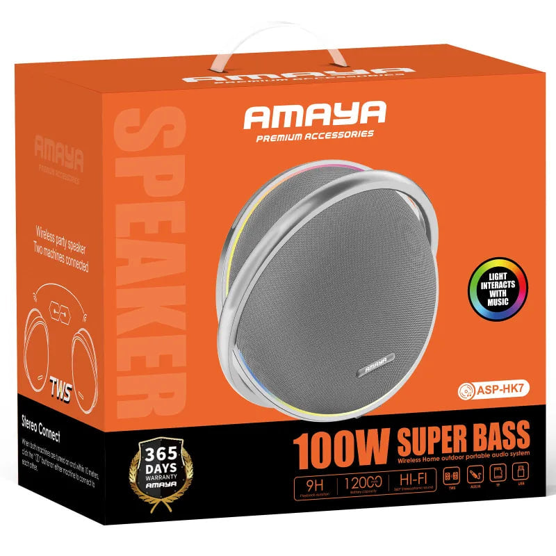 Amaya 100W Super Bass Bluetooth Speaker Feel the Power of Real Bass