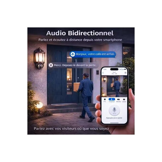 Smart Security Camera with AI Detection, 4MP, IP66 Waterproof, Color Night Vision, 360° Pan/Tilt Motion Detection