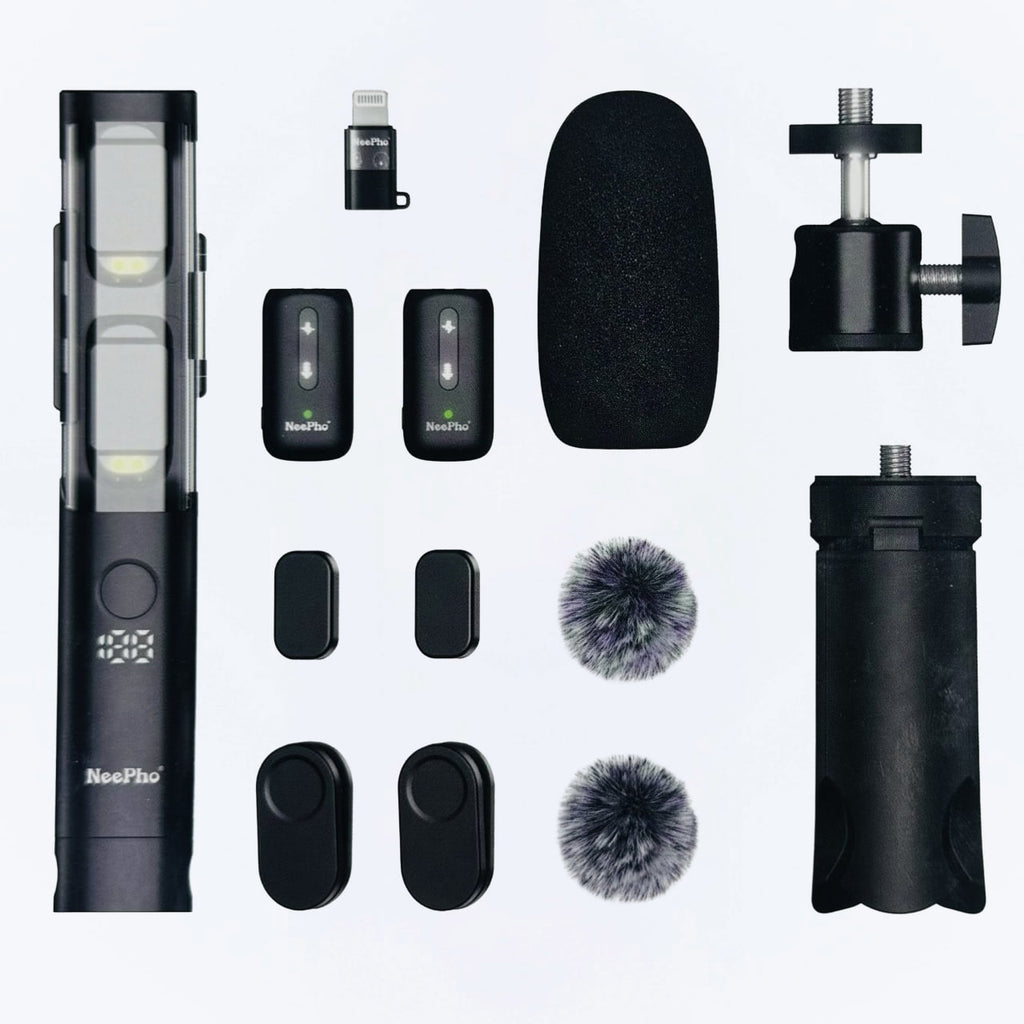 NeePho NP 63 Wireless Microphone – Portable Lavalier Mic for Clear Voice Recording