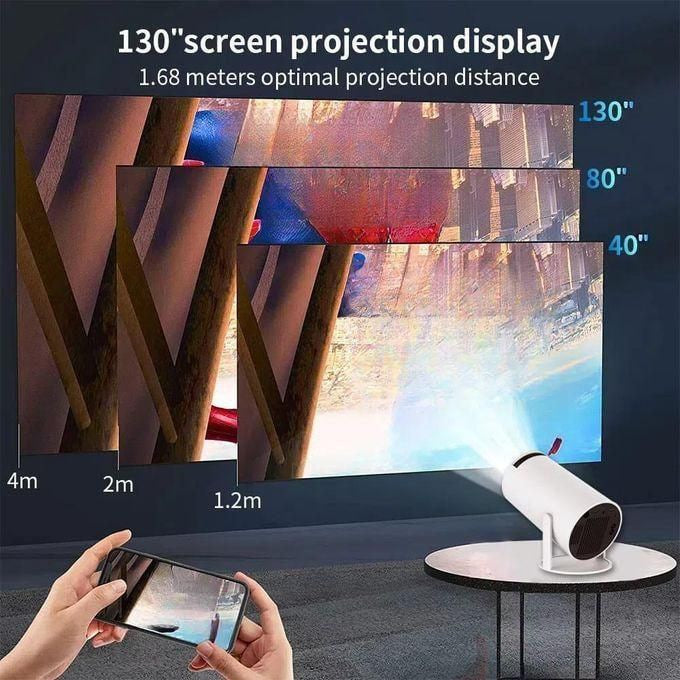 HY300 Game Projector Android 11 System With Wireless Gaming Controller UltraHD Home Theater